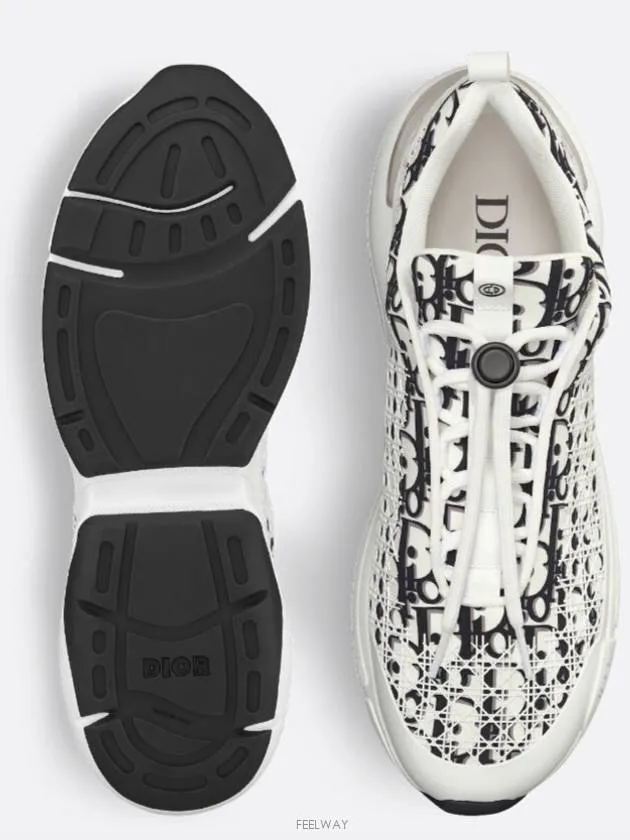 B24 Oblique Technical Fabric Low Top Sneakers White