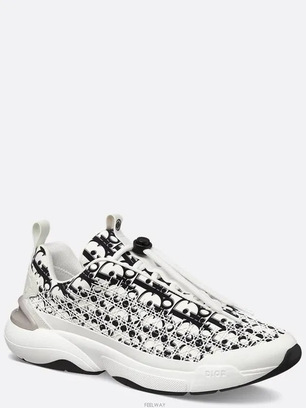 B24 Oblique Technical Fabric Low Top Sneakers White