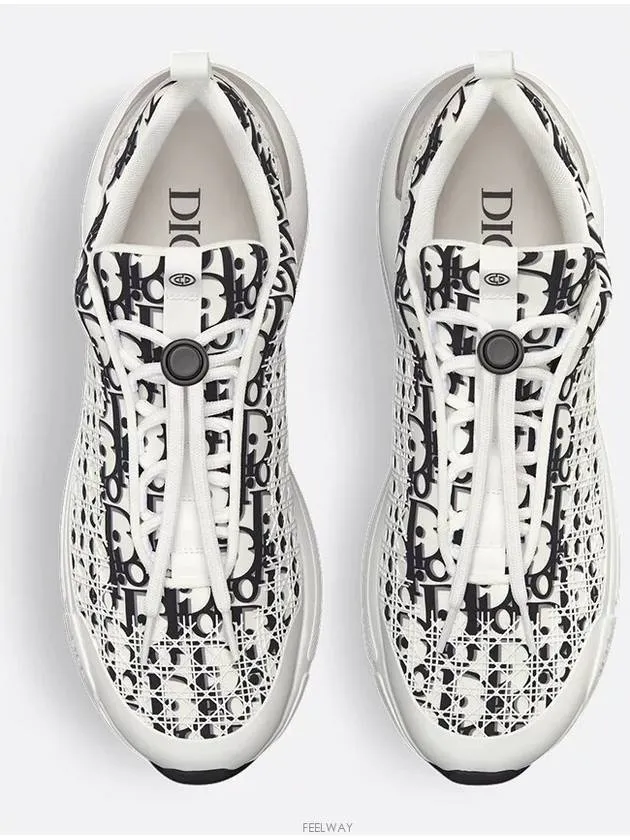 B24 Oblique Technical Fabric Low Top Sneakers White