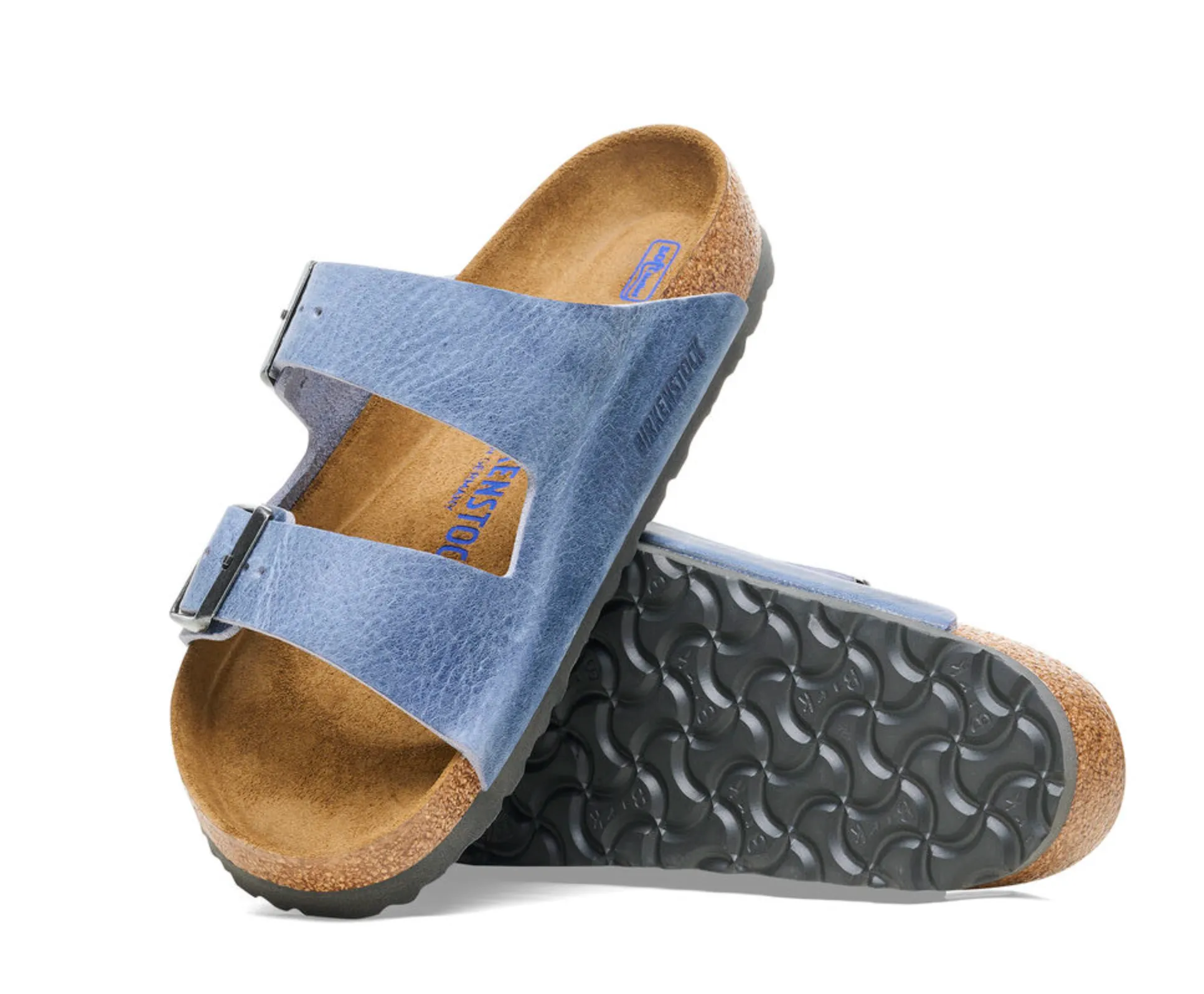 Birkenstocks Arizona Soft Footbed Oiled Leather - Dusty Blue