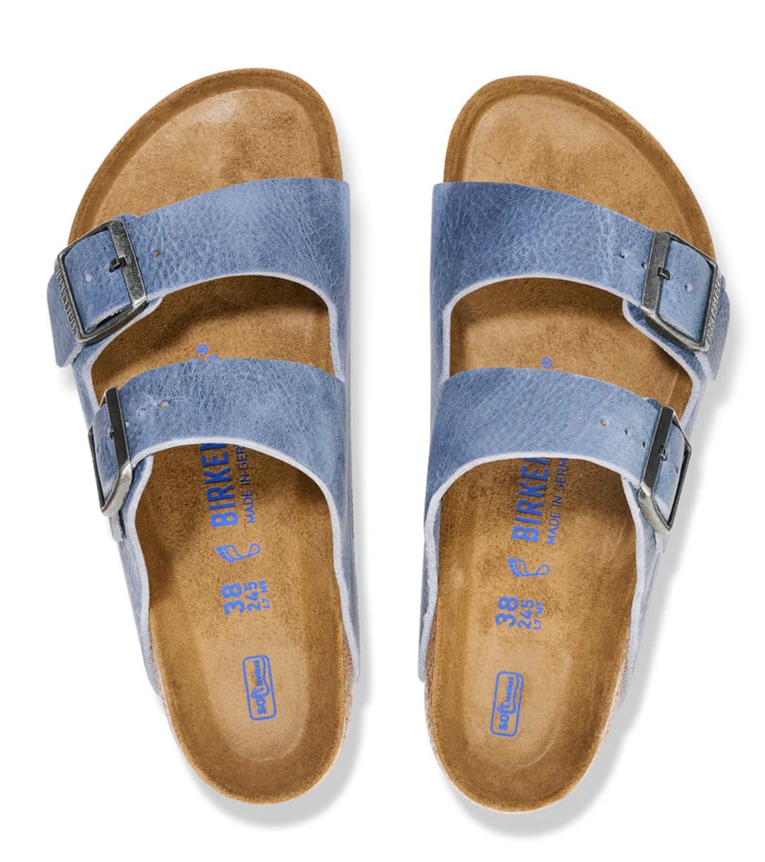 Birkenstocks Arizona Soft Footbed Oiled Leather - Dusty Blue