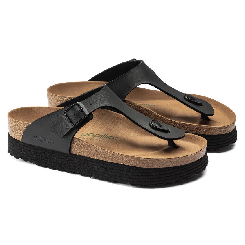 Birkenstocks Gizeh Platform Vegan Birko-Flor Black