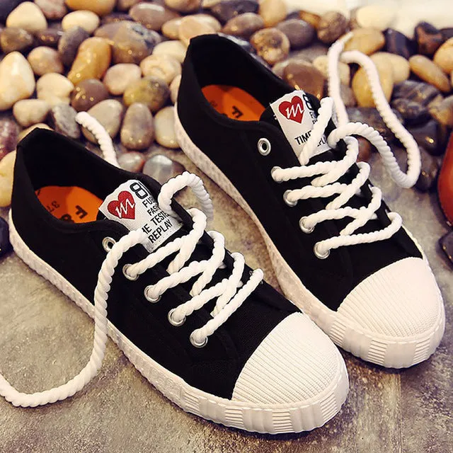 Canvas shoes for girls 2020 Spring Fashion Sneakers Solid Sewing Women Denim Shoe Sapato Feminino Size 35-41