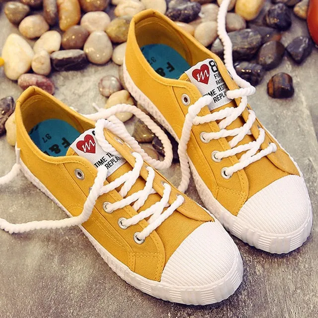 Canvas shoes for girls 2020 Spring Fashion Sneakers Solid Sewing Women Denim Shoe Sapato Feminino Size 35-41