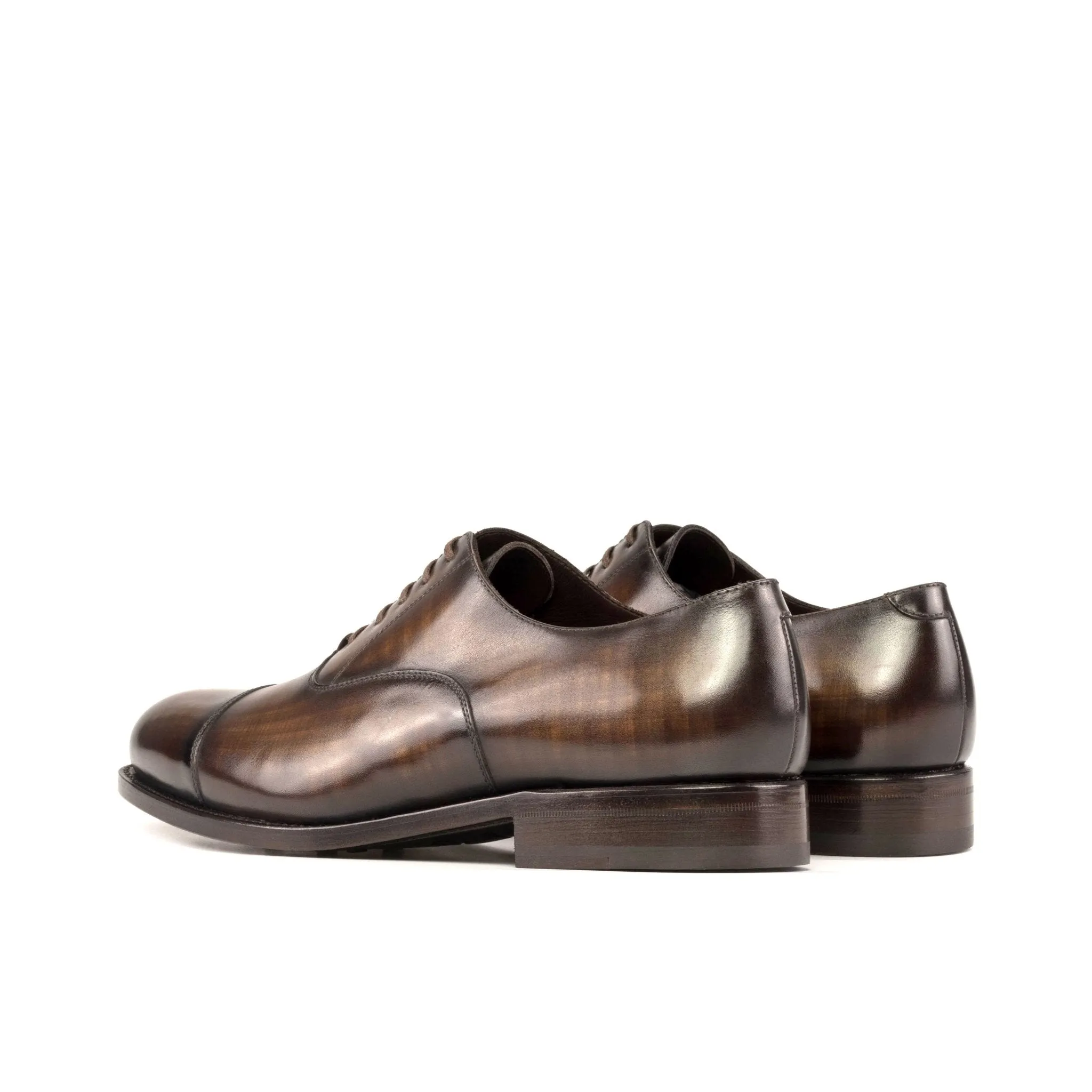 Cap Toe Oxford in Brown Patina
