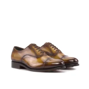 Cap Toe Oxford in Cognac Patina