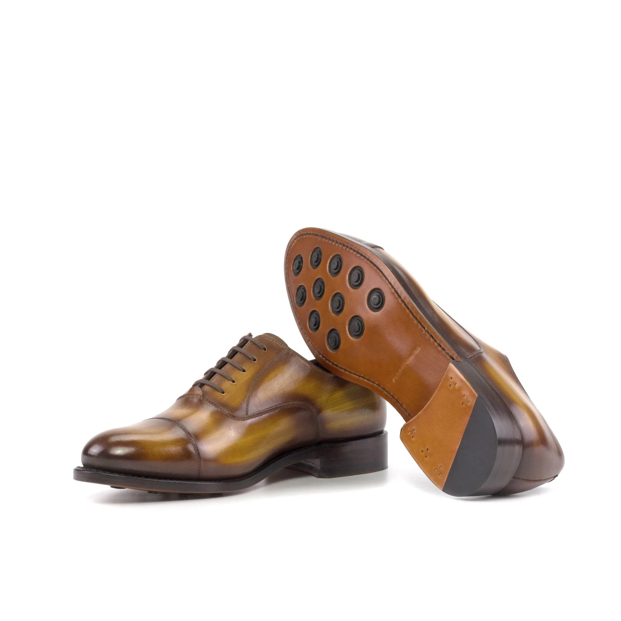 Cap Toe Oxford in Cognac Patina