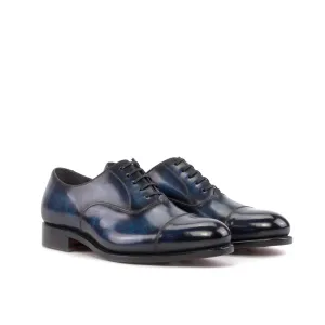 Cap Toe Oxford in Denim Patina