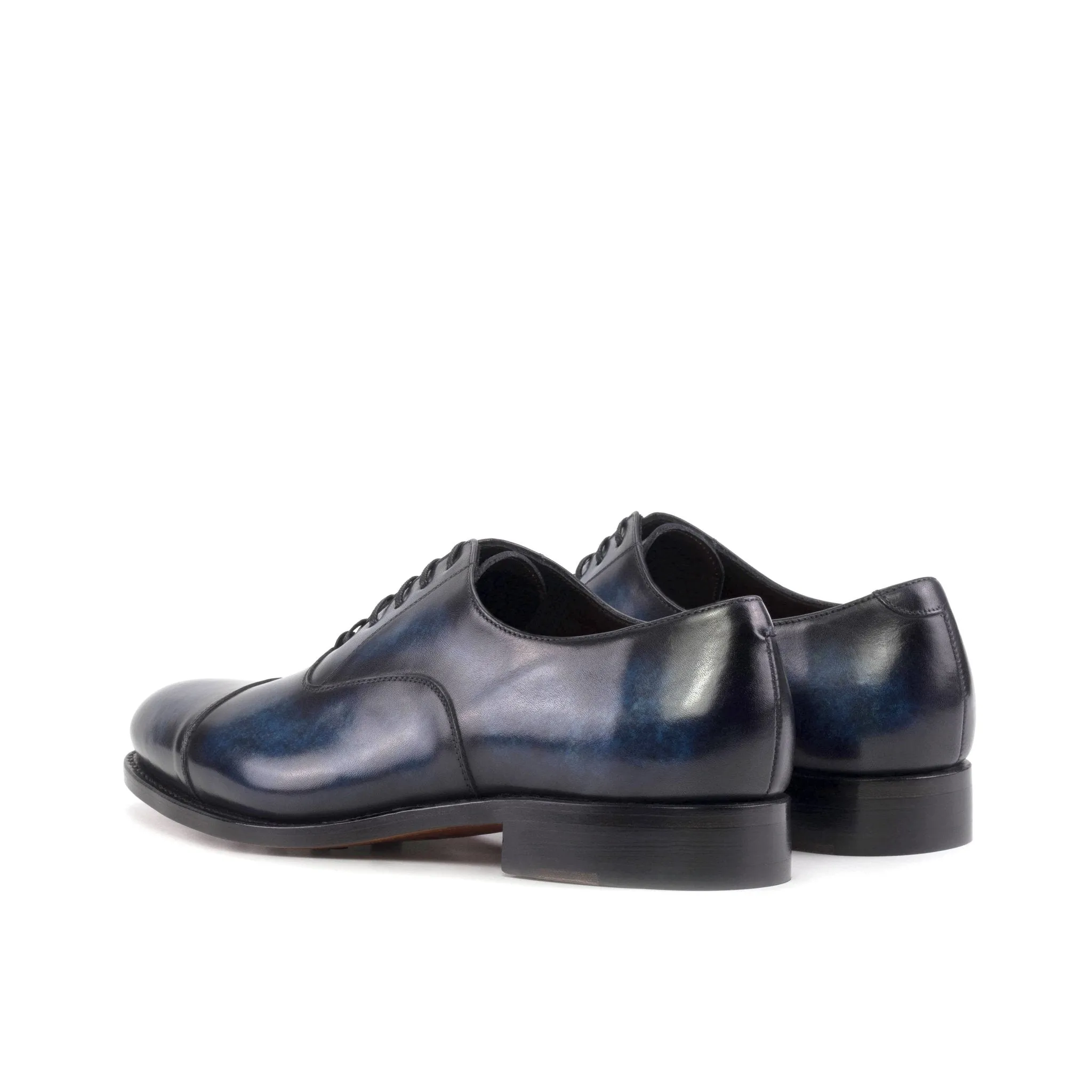 Cap Toe Oxford in Denim Patina