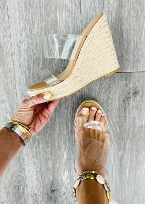 Clear Intentions Espadrille Wedge