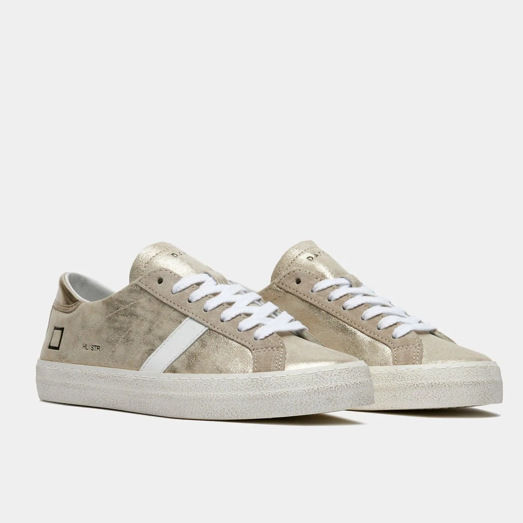 D.A.T.E Hill Low stardust Ivory trainers