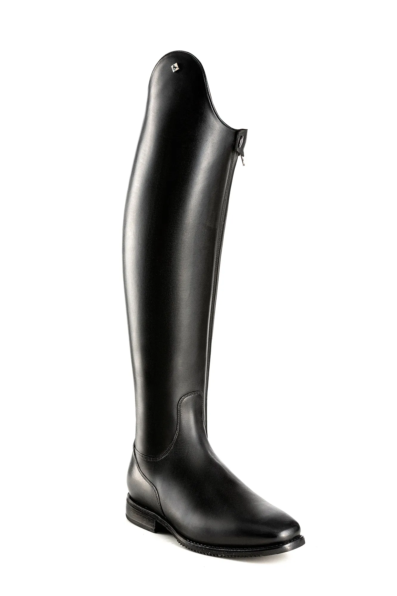 DeNiro Bellini Custom Dressage Boots Brushed Grey with Roseto Grey and Jet Crystals