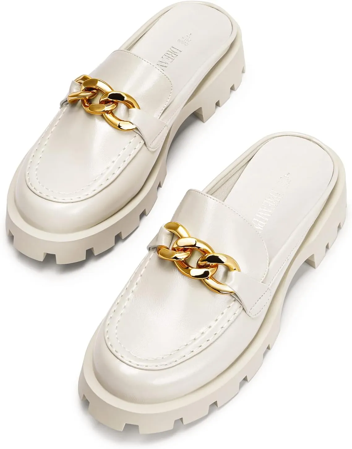 DREAM PAIRS Mules for Women Slip On Shoes Platform Thick Comfortable Womens Chunky Flat Slides Slippers Loafers