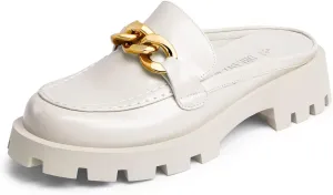 DREAM PAIRS Mules for Women Slip On Shoes Platform Thick Comfortable Womens Chunky Flat Slides Slippers Loafers
