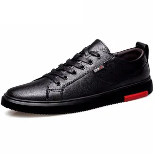 Fashion Low Top Sneakers Man Lace-up Sheos Men Luxury Brand Mens Shoes Casual Leather Sneaker Deportivas Hombre Male Footwear 44