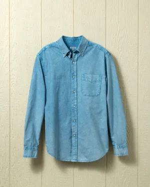 Garment Dyed Oxford Shirt in Mediterranean