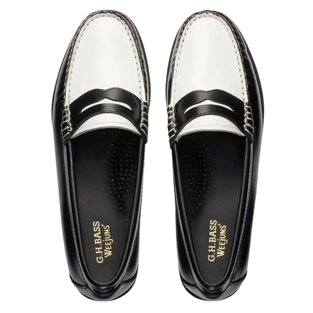 G.H. Bass Women's Whitney Weejuns Loafer in Black/White