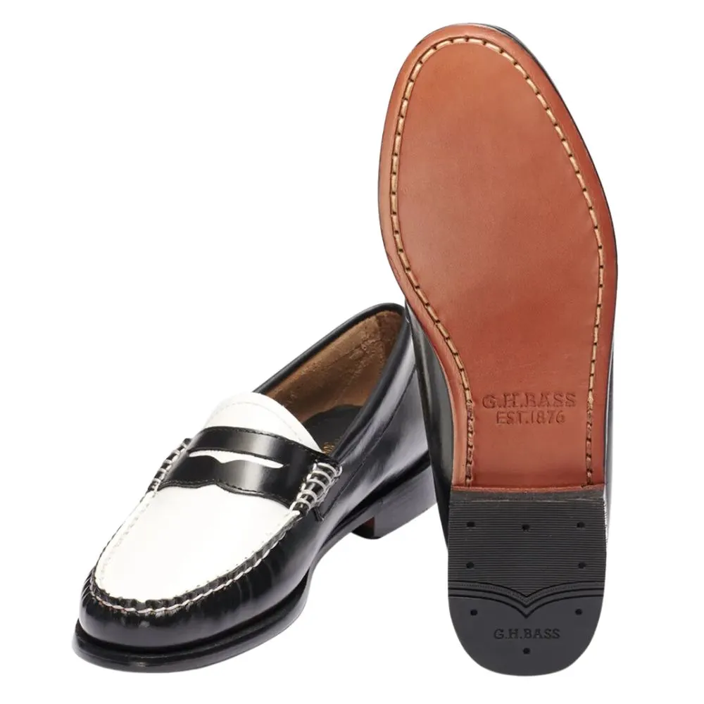 G.H. Bass Women's Whitney Weejuns Loafer in Black/White
