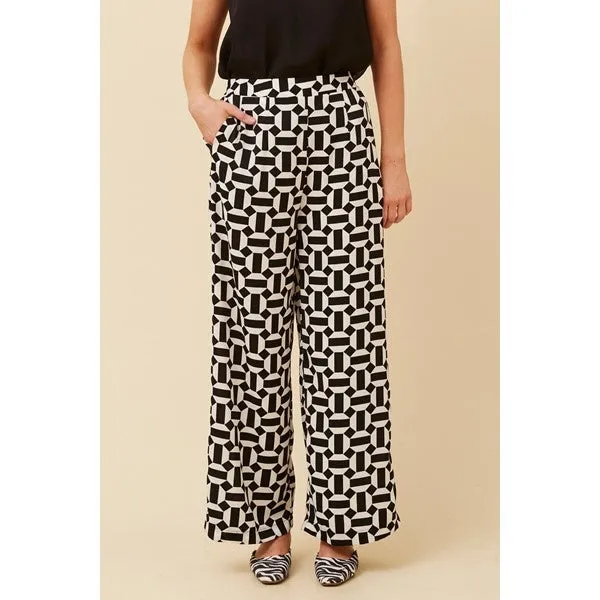 LOXANA GEOMETRIC PRINT PANTS