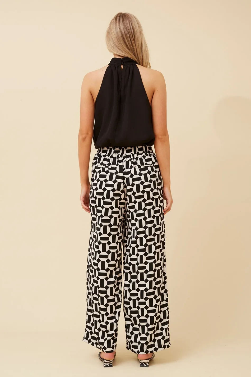 LOXANA GEOMETRIC PRINT PANTS