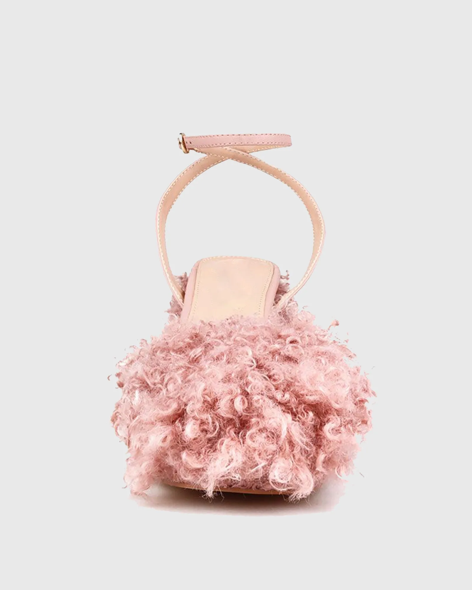 Luisella Faux Fur Sandals In Pink