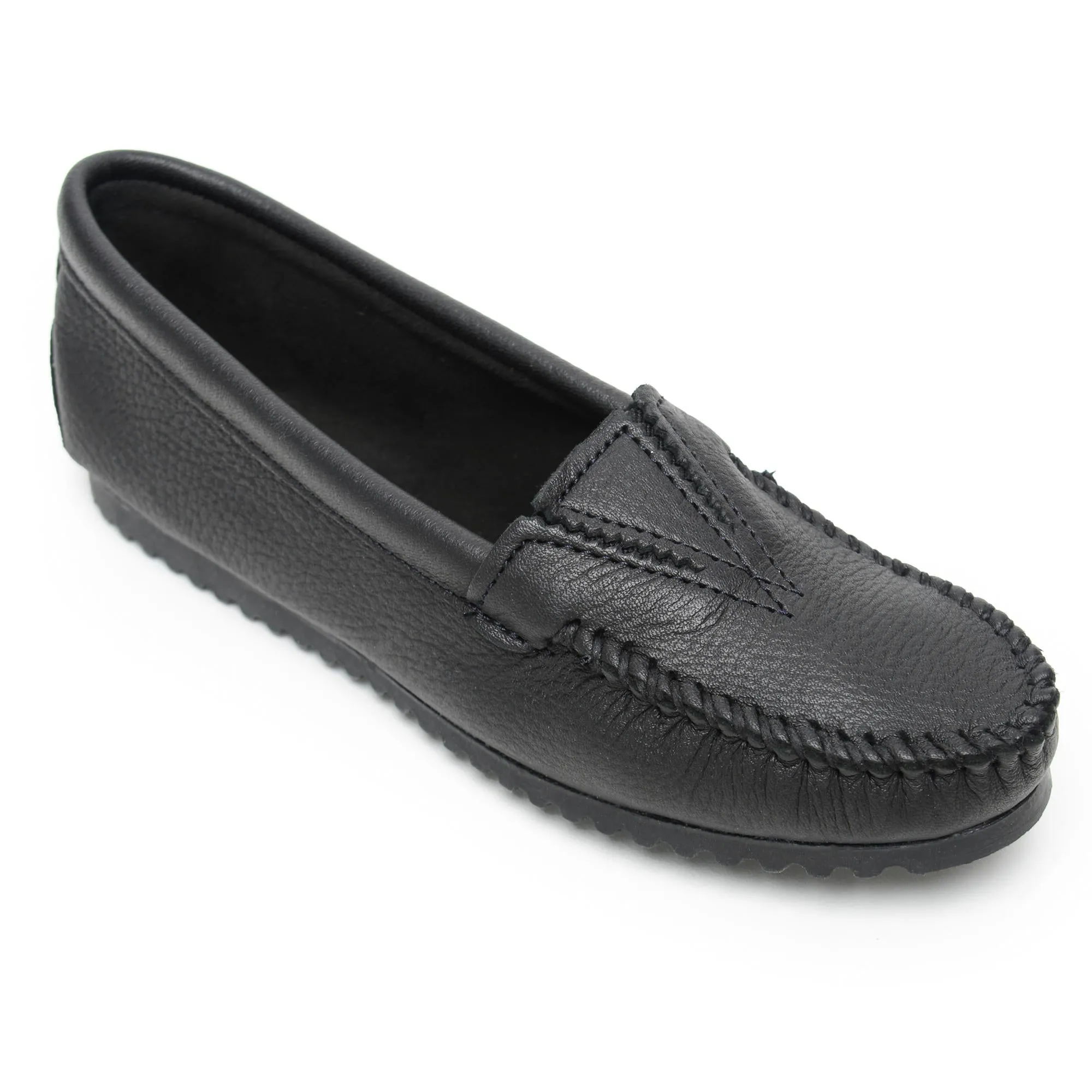 Minnetonka Deerskin Gore Front