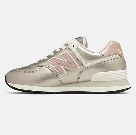 New Balance Womens 574 Fashion Trainers - Metallic