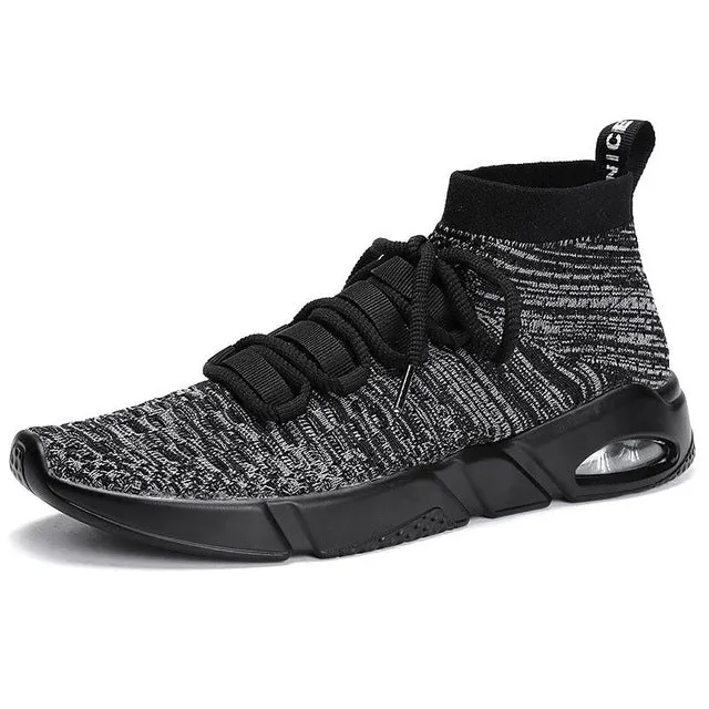 New Running Shoes Sneakers For Men Masculino Esportivo Lightweight Flying Sport Cheap Sneaker Free Run Stability High Help