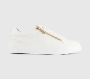 OFFICE Toronto Side Zip Trainers White