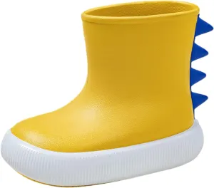 Rainboots Boots Boys Classic Children Rainboots Rubber Children Water Shoes Waterproof Rain Boots (Yellow, 4.5-5 Years)