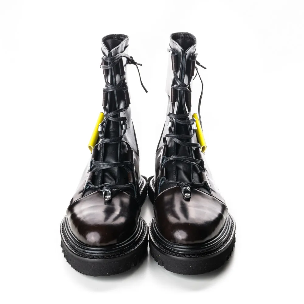 RE// Boost black leather men boots