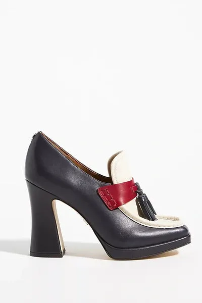 Sam Edelman Jed Baltic Navy/Modern Ivory/Bordeaux Slip On Squared Toe Loafers