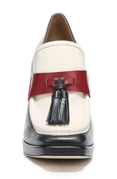 Sam Edelman Jed Baltic Navy/Modern Ivory/Bordeaux Slip On Squared Toe Loafers