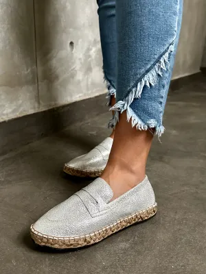 Silver Oxford Espadrille