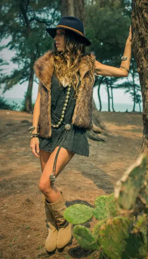 STONE WASH TUNIC BLACK