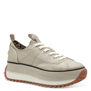 Tamaris Womens Gold Lace-Up Shoe 1-23731-41