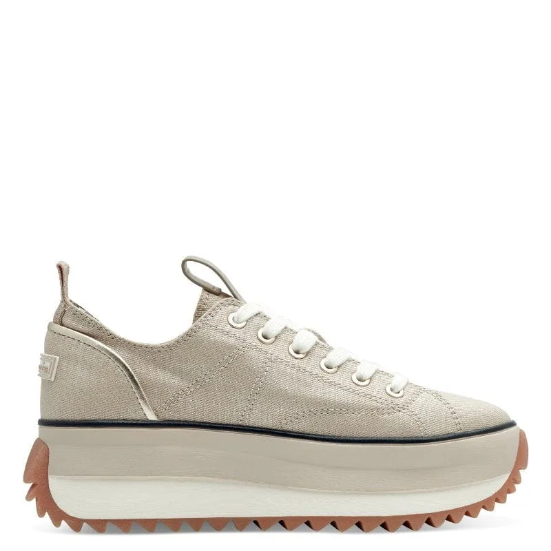 Tamaris Womens Gold Lace-Up Shoe 1-23731-41