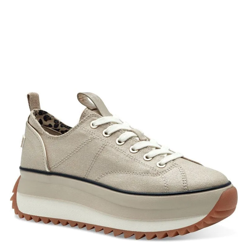 Tamaris Womens Gold Lace-Up Shoe 1-23731-41