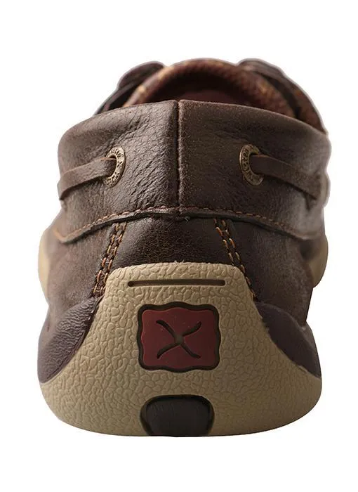 Twisted X Women’s Driving Moccasins – Brown/Emboss Flower