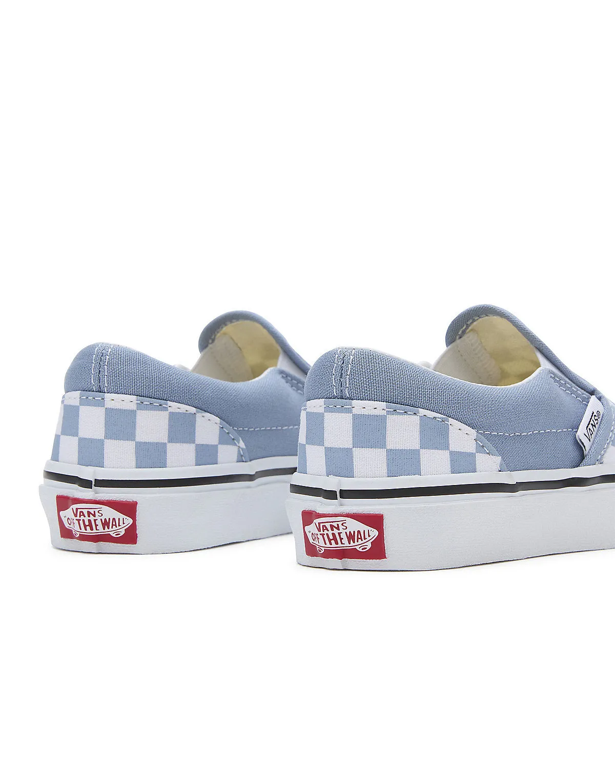 VANS Kids Classic Slip-On Color Theory Checkerboard Trainers - Dusty Blue