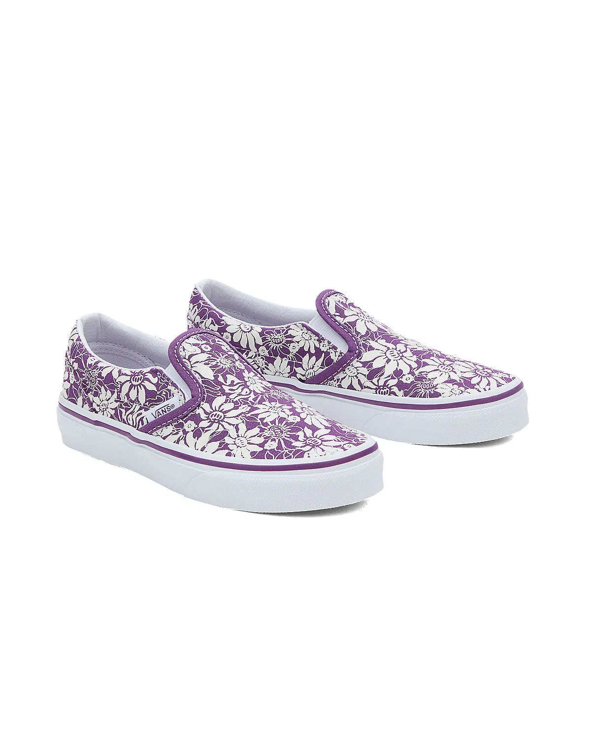 VANS Kids Classic Slip-On Summer Bloom Trainers - Purple
