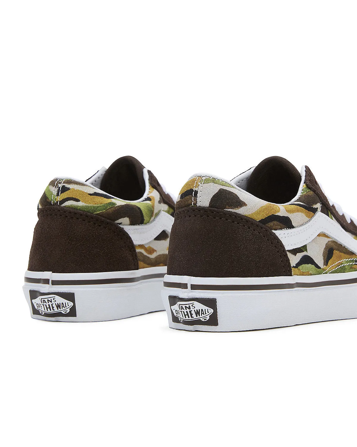 VANS Kids Old Skool Painted Camo Trainers - Brown