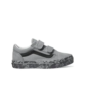 VANS Kids Old Skool V Tie Dye Sidewall Trainers - Grey