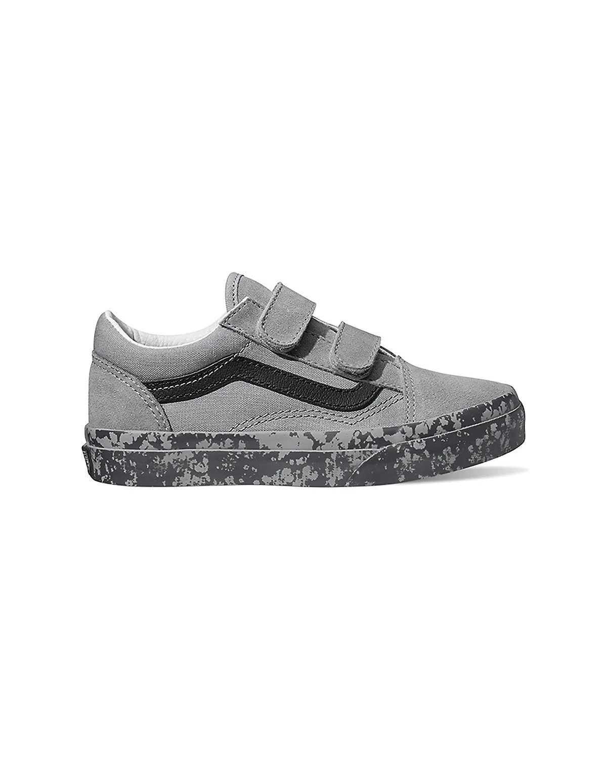 VANS Kids Old Skool V Tie Dye Sidewall Trainers - Grey