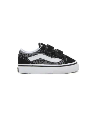 VANS Toddler Old Skool V Logo Trainers - Black