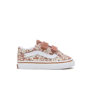 VANS Toddler Old Skool V Summer Bloom Trainers - Autumn Leaf
