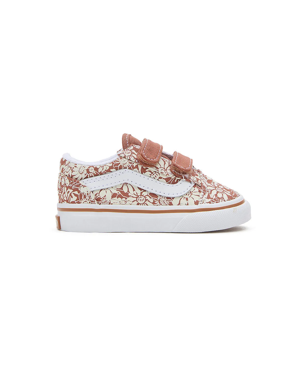 VANS Toddler Old Skool V Summer Bloom Trainers - Autumn Leaf