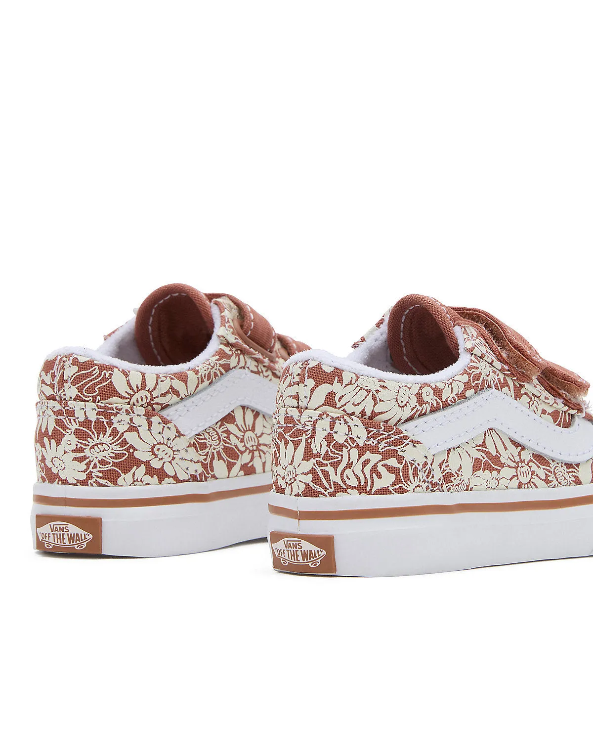 VANS Toddler Old Skool V Summer Bloom Trainers - Autumn Leaf