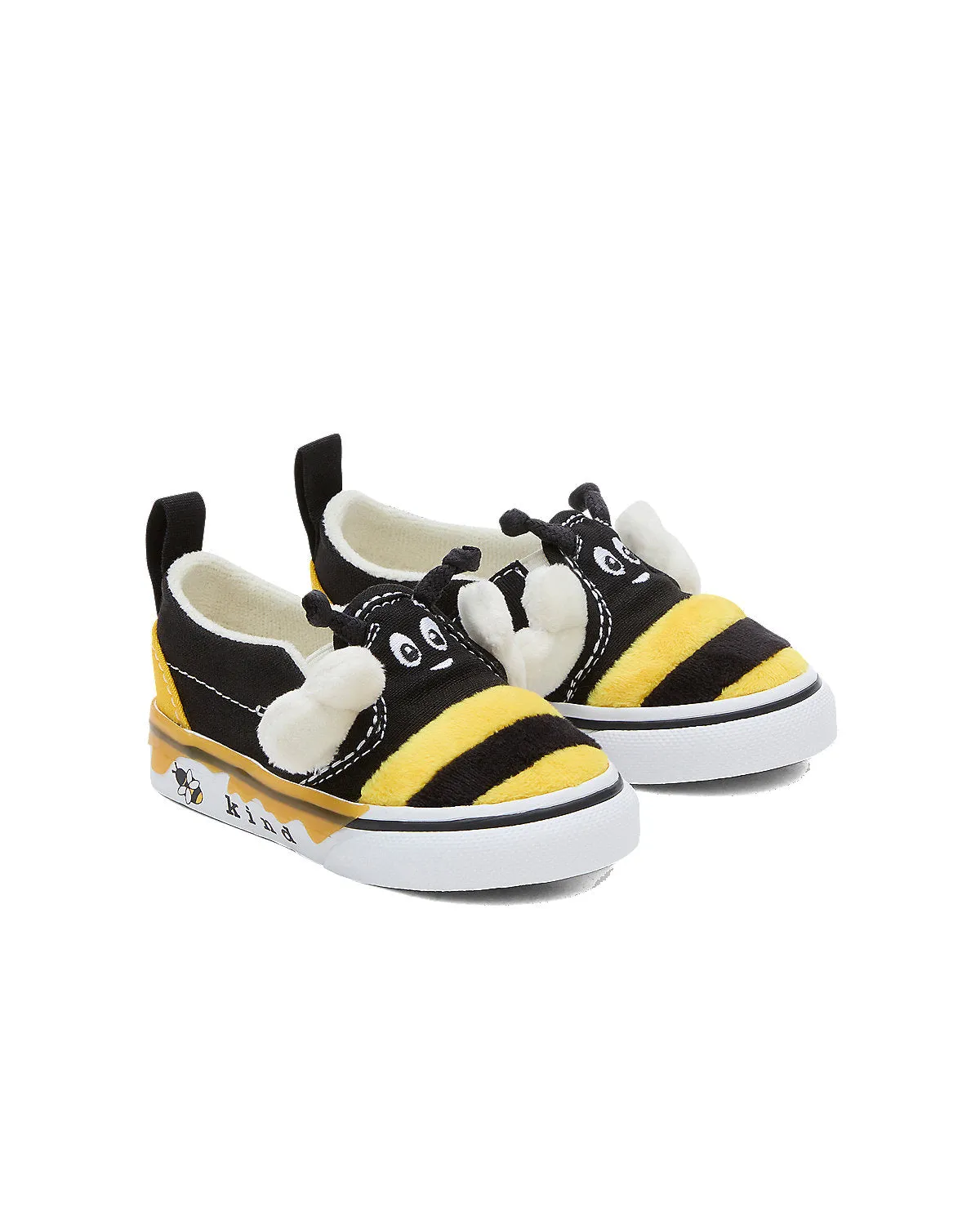 VANS Toddler Slip On Bee Trainers - Black / Yellow