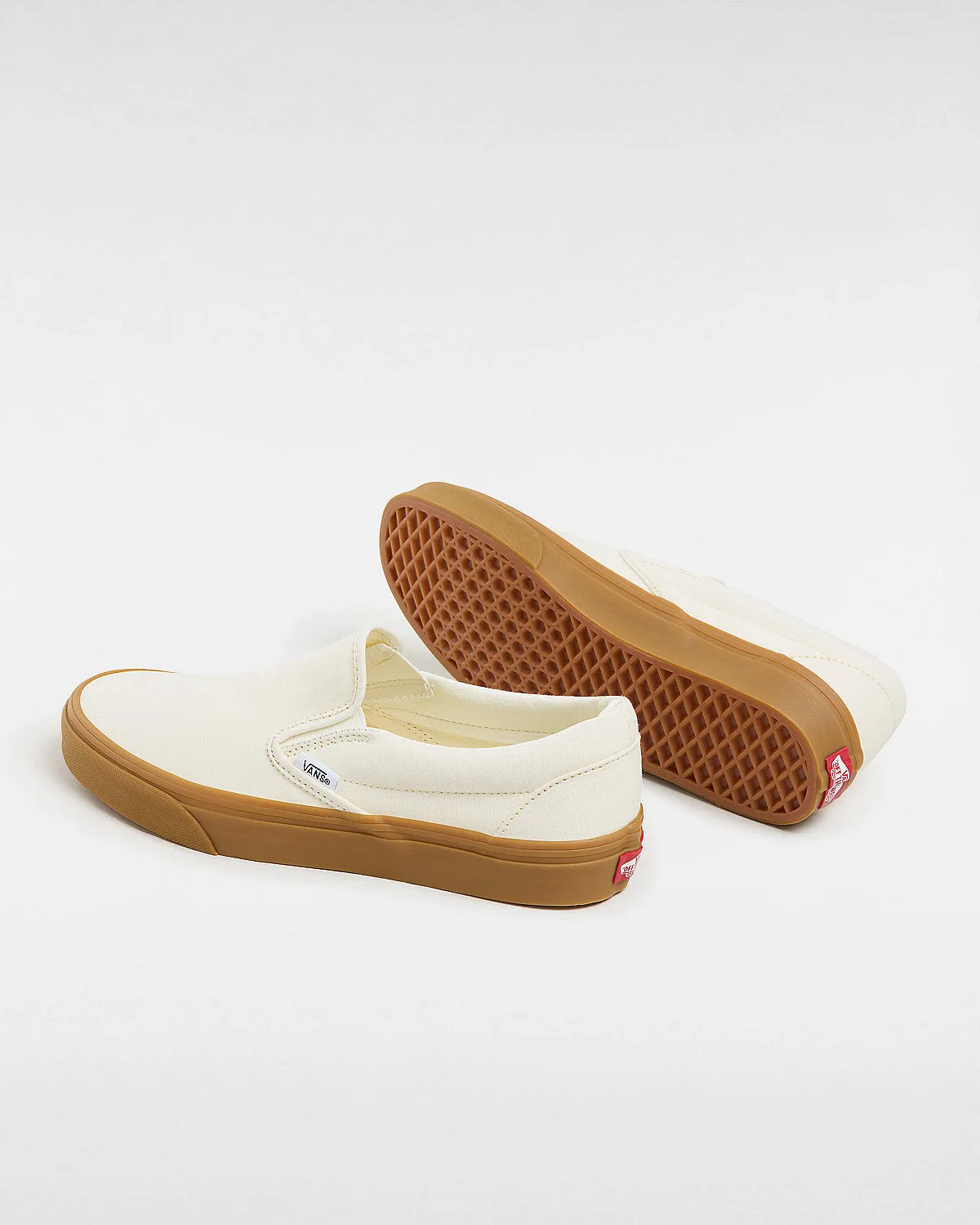 VANS Unisex Classic Slip-On Trainers - Marshmallow / Gum